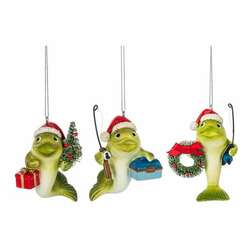 Item 260631 Holiday Fishing Ornament