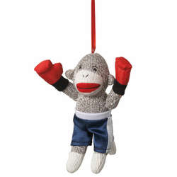 Item 260646 Boxing Sock Monkey Ornament