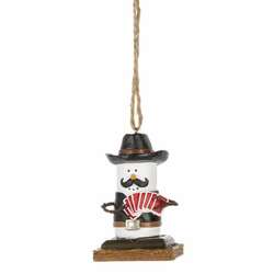 Item 260669 Smores Western Card Player Ornament