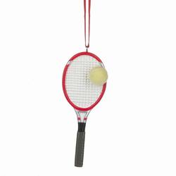 Item 260671 Tennis Racket With Ball Ornament
