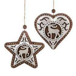 Item 260772 Deer In Star/Heart Ornament