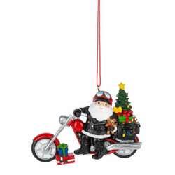 Item 260818 thumbnail Santa Motorcycle Chopper Ornament