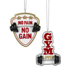 Item 260837 Weightlifting Ornament