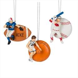Item 260946 Personalizable Sports Player Ornament