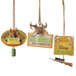 Item 260948 Funny Hunting Sign Ornament