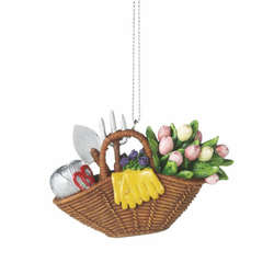 Item 260974 Garden Basket With Tools Ornament