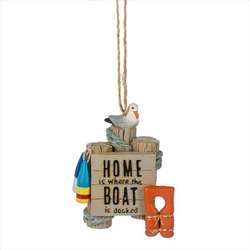 Item 260999 Home Is Where the Boat Is Docked Ornament