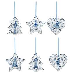 Item 261065 Blue Delft Nutcracker Shape Ornament
