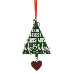 Item 261073 Our First Christmas Mr. and Mrs. Ornament