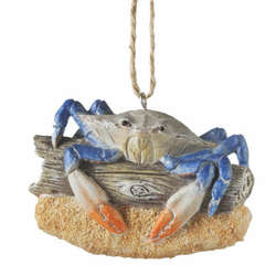 Item 261088 Crab On Driftwood Ornament