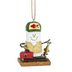 Item 261128 Smores Fisherman With Tackle Box Ornament
