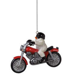 Item 261178 Snowman On Motorcycle Ornament