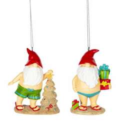 Item 261195 Gnome On Beach Ornament