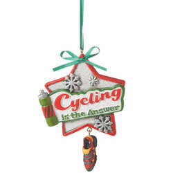 Item 261404 Cycling Is The Answer Ornament