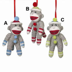 Item 261444 Small Sock Monkey Ornament