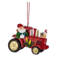 Item 261521 Santa Driving Tractor Ornament