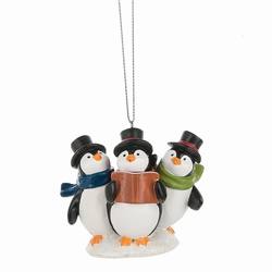 Item 261628 Penguins Singing Christmas Carols Ornament