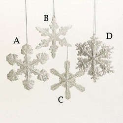 Item 261710 Silver Snowflake Ornament