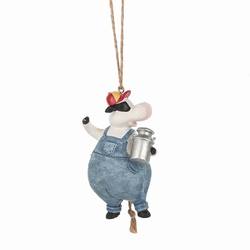 Item 261734 Cow With Milk Can Ornament