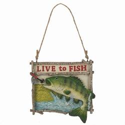 Item 261801 Live To Fish Ornament
