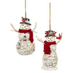 Item 261863 Snowman With Cardinal Ornament