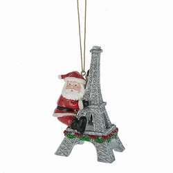 Item 261882 Santa With Eiffel Tower Ornament