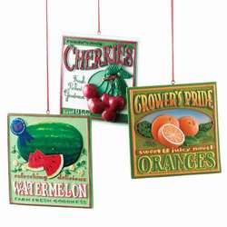 Item 262351 Fruit Seed Packet Ornament