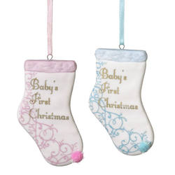 Item 262385 Baby's First Christmas Stocking Ornament