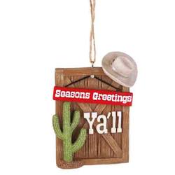 Item 262424 Western Holiday Sign Ornament