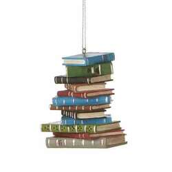 Item 262426 Weathered Look Pile of Books Ornament