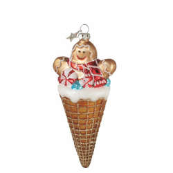 Item 263069 Gingerbread Man In Cone Ornament