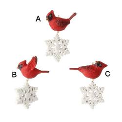 Item 281066 Cardinal On Snowflake Ornament