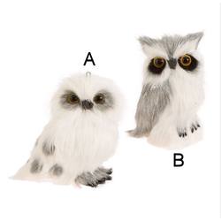 Item 281082 White/Gray Owl Ornament