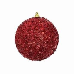 Item 281194 Red Glittered Ball Ornament