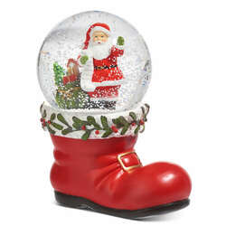 Item 281231 Santa Water Globe In Santas Boot
