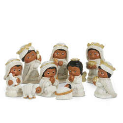 Item 281317 Child Knit Nativity 9pc Set
