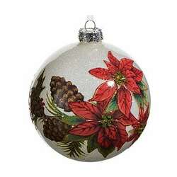 Item 281444 Poinsettia Ball Ornament