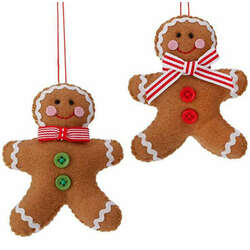 Item 281493 Gingerbread Man With Green/Red Buttons Ornament