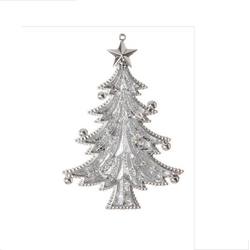 Item 281551 Silver Glittered Christmas Tree Ornament