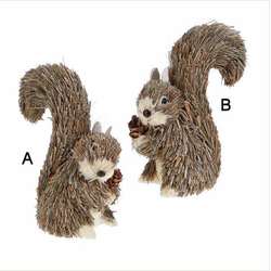 Item 281630 Brown/White Squirrel With Pine Cone Ornament