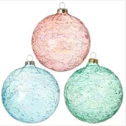 Item 281663 Pink/Blue/Green Threaded Ball Ornament