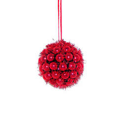 Item 281744 Red Beaded Ball Ornament