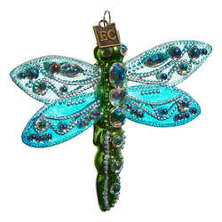 Item 281774 Blue Fantasy Dragonfly Ornament