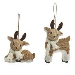 Item 281789 thumbnail Natural Deer With Scarf Ornament