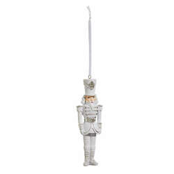 Item 281802 thumbnail White And Silver Nutcracker Ornament