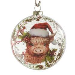 Item 281825 Highland Cow Disc Ornament