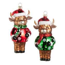 Item 281829 Highland Cow Molded Ornament