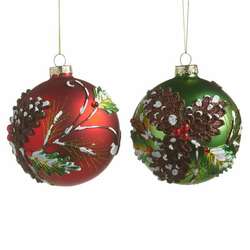 Item 281866 thumbnail Snowy Pinecone Ball Ornament