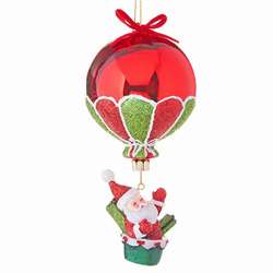 Item 282020 Santa In Hot Air Balloon Ornament