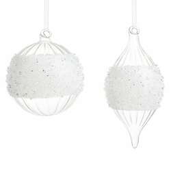 Item 282157 thumbnail Crusted Clear Glass Ornament